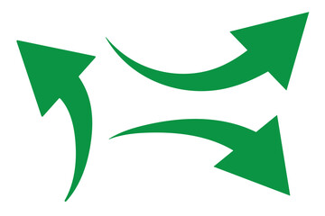 Poster - Long arrows icon. Long curved hand drawn arrow isolated.