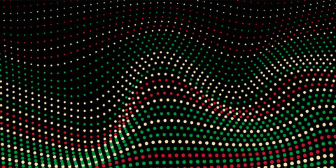 Poster - abstract digital waving 3d particle technology background design. futuristic moving dots particles, 