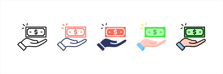 Poster - Cash Payment Multistyle Icon Set