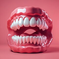 Aufkleber - Vibrant dental artistry display studio sculpture contemporary close-up creative expression