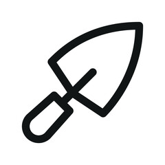 Poster - trowel ui icon, plastering simple line user interface vector symbol
