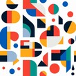 © ลลิดา ไชยศรีษะ - Abstract Geometric Pattern, Colorful Shapes Background