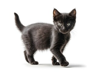 Naklejka na meble Cute Black Kitten Walking