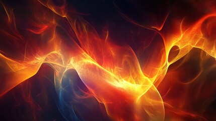 Poster - 3D fractal patterns with vibrant, glowing hues and intricate light effects, creating a rich, complex design full of depth and visual intrigue