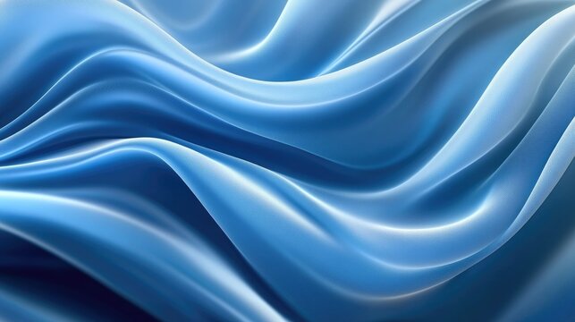 Abstract 3D waves with a lustrous metallic finish, flowing smoothly in a rhythmic, fluid design that evokes a sense of elegance and movement
