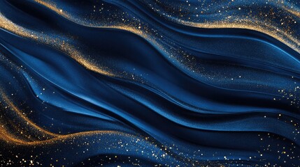 Poster - abstract blue waves and sparkling elements combine to create a visually captivating background full 