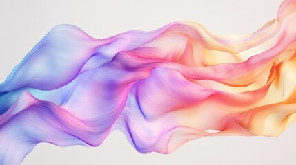 Aufkleber - Abstract, colorful waves flowing in a fluid motion, creating a vibrant and captivating design with energetic, modern feel