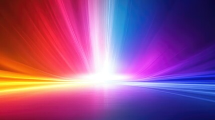 Poster - Bright, dynamic multicolored lighting on a stage, offering vivid colors and perfect copy space for your presentation's design