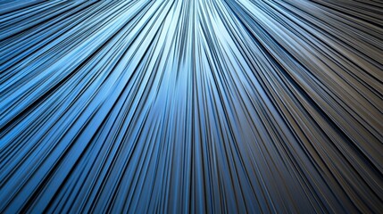 Aufkleber - Dynamic blue light rays digital space abstract art high-tech environment aerial perspective visual concept