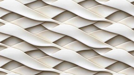 Poster - Elegant wave patterns minimalist design graphic art neutral tones close-up view contemporary style
