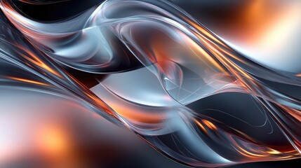 Poster - Futuristic layered 3D background with transparent shapes and glowing edges, creating a sleek, tech-inspired design full of depth and complexity
