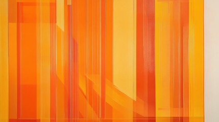 Poster - Vibrant Abstract Art in Orange and Yellow Striped Patterns