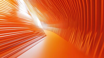 Poster - abstract orange wave pattern curved lines in smooth design space