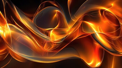 Poster - Glowing-edged transparent shapes form a layered 3D abstract background, giving a futuristic, high-tech look with depth and dimension
