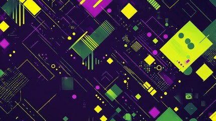 Poster - Green and violet geometric patterns creating an abstract, flowing background that evokes the speed and versatility of Julia programming and data science
