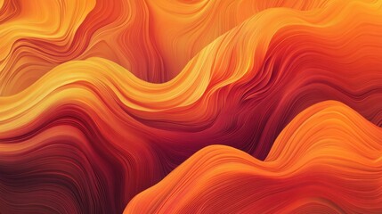 Poster - Vibrant Abstract Swirls of Red, Orange and Yellow Colorful Design