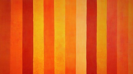 Poster - Bright and Bold Striped Pattern in Warm Tones of Orange and Yellow