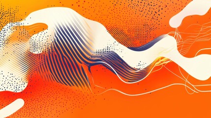 Poster - abstract waves of colorful gradient flowing across vibrant canvas