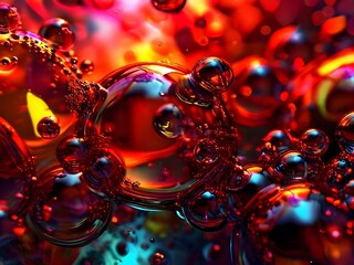 Wall Mural - abstract background with bubbles