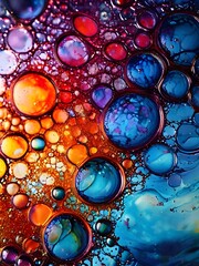 Wall Mural - abstract background with bubbles