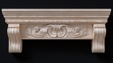 Ornate Carved Stone Mantelpiece With Intricate Detailing