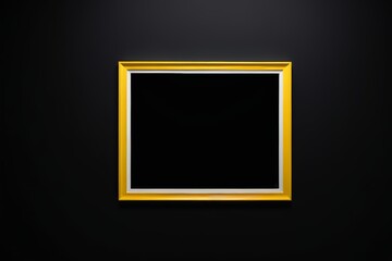 Wall Mural - arafed picture of a black and gold frame on a black wall