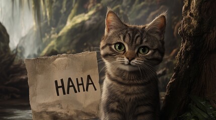  Mischievous Scottish Cat with Sly Glint in Its Eyes