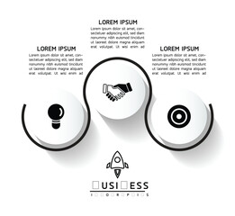 Fototapete - Vector business Presentation Connecting Steps Infographic Template