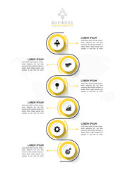 Fototapete - Vector business Presentation Connecting Steps Infographic Template