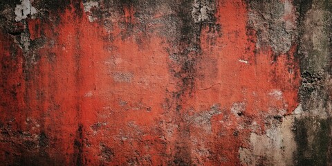 Aufkleber - Textured concrete wall background in deep reddish tones showing a gritty, uneven surface with grunge details in the center and edges.