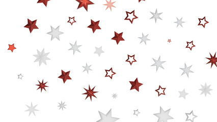 Aufkleber - A simple, yet visually captivating design showcasing red and white stars against a black background. The pattern is elegant and modern, ideal for festive decorations or digital art projects.