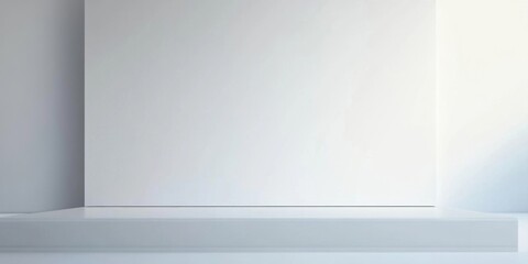 Fototapete - Minimalist white background with subtle gradients, featuring a smooth surface and soft shadows, perfect for versatile design and creative projects.