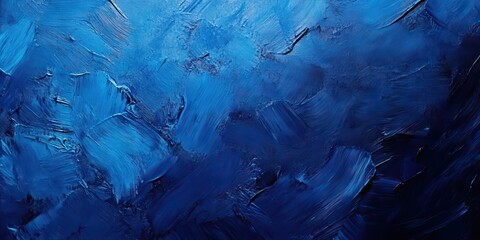 Fototapete - Rich textured abstract blue background with deep navy and cerulean hues, showcasing dynamic brushstrokes and a painterly style.