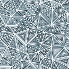 Poster - geometric template background. medium triangles size. multiple repeated inner triangles. mono tone c