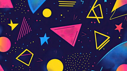 Poster - Colorful Abstract Pattern with Geometric Shapes and Bright Colors