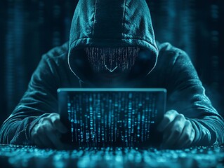 hacker coding, dark background