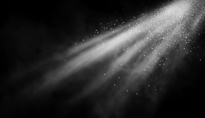 Wall Mural - Spotlight beam dust particles dark stage background overlay