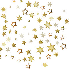 Poster - A digital illustration of golden stars on a black background