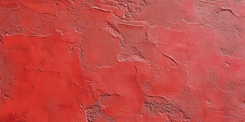 Poster - Textured red wall with various shades creating depth and dimension; features rough surface and subtle variations in tone, providing a warm background.
