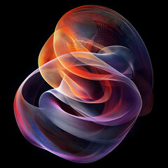 Poster - Abstract Fluid Forms: A captivating display of vibrant, flowing shapes, rendered in a stunning array of colors, creating a mesmerizing visual experience. 