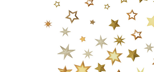 Aufkleber - A black background with scattered golden stars of different sizes, creating a sparkling and festive atmosphere.