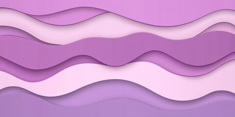 Poster - Seamless Gentle Lilac, 3D Low Profile Style, Delicate And Minimalist Wave Texture Pattern Background