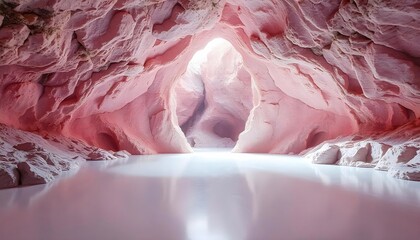 Enigmatic Cave with Luminous Water