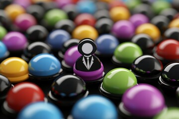 Poster - The target customer concept involves standing out from the crowd and embracing individuality