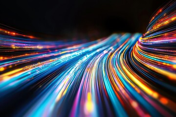 Poster - A futuristic digital backdrop with abstract science fiction elements