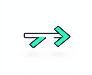 Fototapete - The logo and icon for an arrow exchange are presented in a modern style on a white background