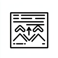 Fototapete - The concept sign for data transfer is illustrated in a modern and linear style as an outline symbol