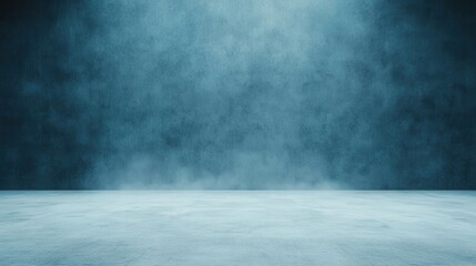 Wall Mural - Dark Blue Grunge Background with Subtle Texture for Photography Use