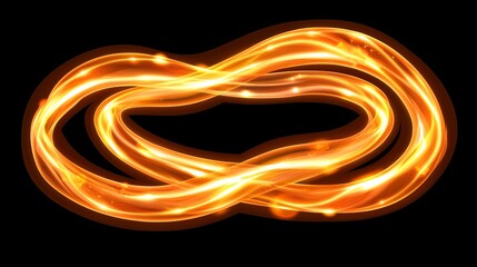 Poster - An abstract background featuring a golden stream with shiny particles, accompanied by a glitter curve and sparks, symbolizing a winner award concept on a screen, created as a 3D illustration