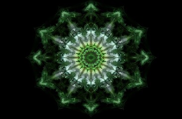Poster - a green abstract pattern serves as a background for concept design, featuring a geometric line patte